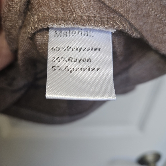 Brown Relaxed Blouse with Tie Front - Picture 2 of 4